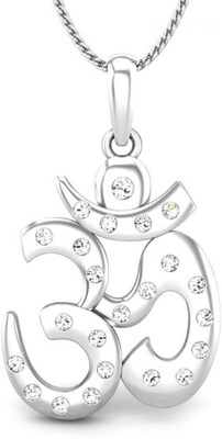 Candere Om Shakti 14K Diamond White Gold Pendant