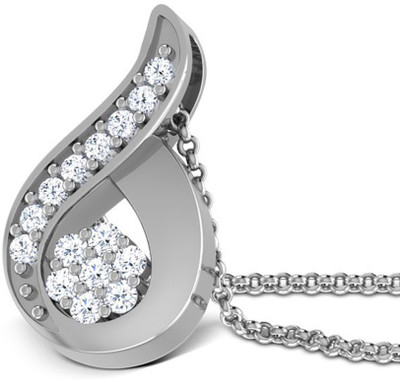 40% OFF on JacknJewel Hallmark Gold Certified 14K White Gold Plated 14K Diamond Gold Pendant