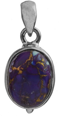Exotic India Purple Mohave Sterling Silver Pendant