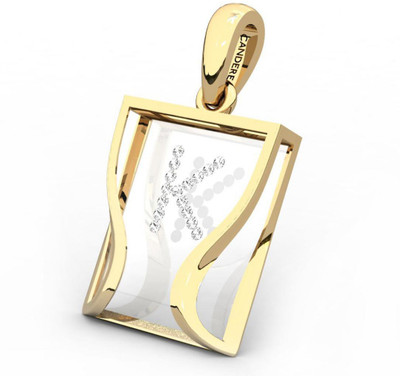 20% OFF on Candere The Initial K 18K Diamond Yellow Gold Pendant