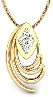 19% OFF on Candere Sylvia Rhodium Plated Yellow Gold Pendant
