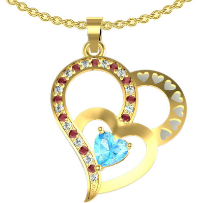 83% OFF on Suvarnadeep Rossy Yellow Gold Plated Sterling Silver Pendant