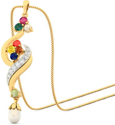 WearYourShine by PCJ The Irta 18K Diamond, Ruby, Emerald, Sapphire, Coral, Garnet, Cat's Eye Gold Pendant