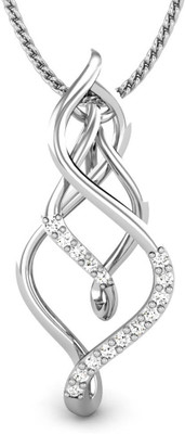 19% OFF on Candere Sterling Diva Diamond Rhodium Plated 14K White Gold Pendant