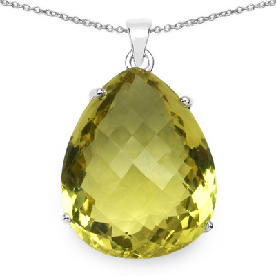 55% OFF on Silverona Solitaire Rhodium Plated Topaz Sterling Silver Pendant