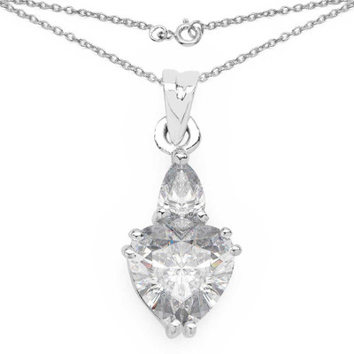 56% OFF on BridalMe Heart Shape Rhodium Plated Cubic Zirconia Sterling Silver Pendant 56% OFF on BridalMe Heart Shape Rhodium Plated Cubic Zirconia Sterling Silver Pendant