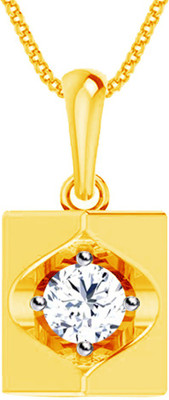 40% OFF on Jacknjewel Benito Single Solitaire 14K Yellow Gold Plated 14K Diamond Gold Pendant