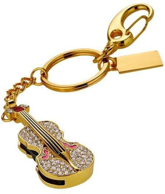 Microware Golden Guitar Shape 16 GB  Pen Drive (Gold) 