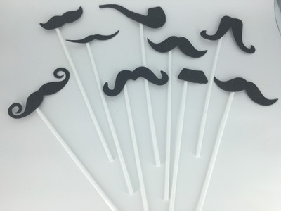 Funcart Mustaches & Cigar On Sticks Photo Booth Board (Party)