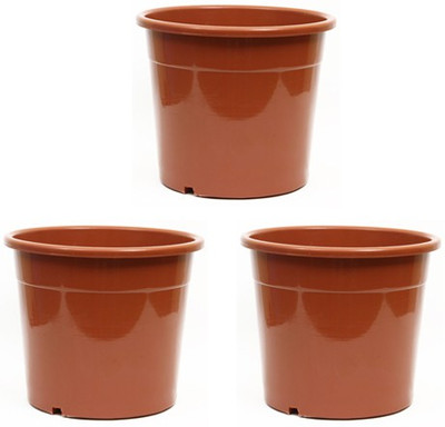 Natures Plus Home Garden Plant Container Set Pack of 3, Plastic Natures Plus Home Garden Plant Container Set Pack of 3, Plastic