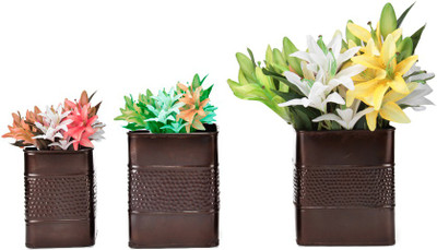 17% OFF on Blessed Garden Plant Container Set Pack of 3, Metal 17% OFF on Blessed Garden Plant Container Set Pack of 3, Metal
