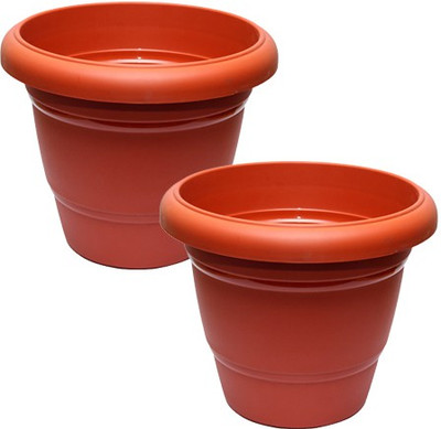 Natures Plus Home Garden Plant Container Set Pack of 2, Plastic Natures Plus Home Garden Plant Container Set Pack of 2, Plastic