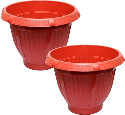 Natures Plus Home Garden Plant Container Set Pack of 2, Plastic Natures Plus Home Garden Plant Container Set Pack of 2, Plastic