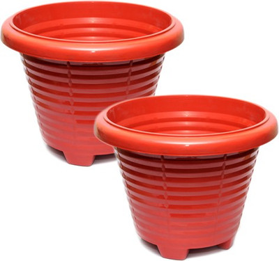 Natures Plus Home Garden Plant Container Set Pack of 2, Plastic Natures Plus Home Garden Plant Container Set Pack of 2, Plastic