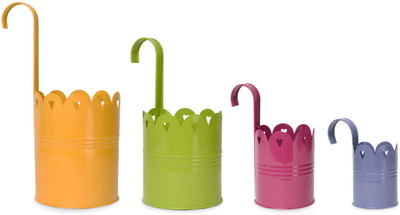 61% OFF on Color Palatte Plant Container Set Pack of 4, Metal 61% OFF on Color Palatte Plant Container Set Pack of 4, Metal