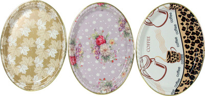 34% OFF on KBE Flower Printed Plastic Tray Set Multicolor, Pack of 3 34% OFF on KBE Flower Printed Plastic Tray Set Multicolor, Pack of 3