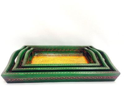 27% OFF on Shivay Arts Calligraphy Series Embossed Wood Tray Set Multicolor, Pack of 3 27% OFF on Shivay Arts Calligraphy Series Embossed Wood Tray Set Multicolor, Pack of 3
