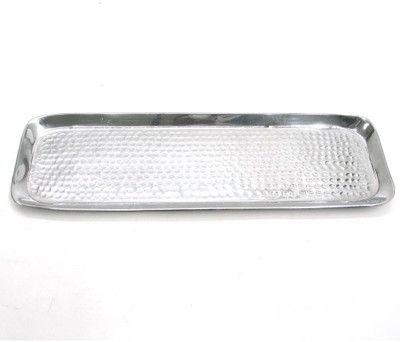 33% OFF on Indian Reverie Rectangular Hammered with Curved Edges Hammered Aluminium Tray Silver, Pack of 1 33% OFF on Indian Reverie Rectangular Hammered with Curved Edges Hammered Aluminium Tray Silver, Pack of 1
