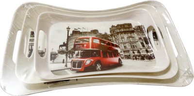 30% OFF on Tibros 3pcs Serving -Simley Printed Melamine Tray Set Multicolor, Pack of 3 30% OFF on Tibros 3pcs Serving -Simley Printed Melamine Tray Set Multicolor, Pack of 3