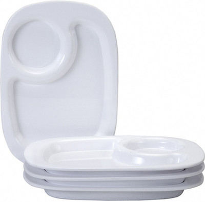 32% OFF on Teflon tepl-020 Solid Plastic Plate Set White, Pack of 4 32% OFF on Teflon tepl-020 Solid Plastic Plate Set White, Pack of 4