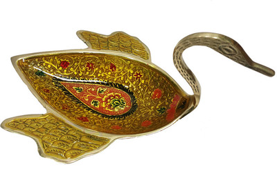 41% OFF on Indiangiftbazaar IGB Tray Duck Shape Solid Gold Plated Tray Silver, Pack of 1