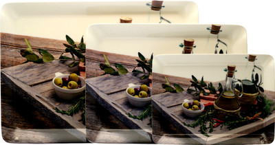 5% OFF on Superware Olive Oil Printed Melamine Tray Set Multicolor, Pack of 3