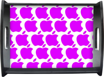 71% OFF on Sajawathomes Cut Apple Pattern Printed Wood Tray Multicolor, Pack of 1