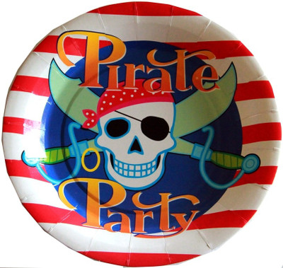 Shop A Party Pirates Printed Paper Plate Shop A Party Pirates Printed Paper Plate