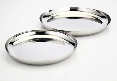 35% OFF on Lime NDBrunch24 Solid Stainless Steel Plate Set Silver, Pack of 2 35% OFF on Lime NDBrunch24 Solid Stainless Steel Plate Set Silver, Pack of 2