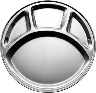 8% OFF on Dynamic Store Round mess tray / plate Solid Stainless Steel Plate Set Silver, Pack of 12 8% OFF on Dynamic Store Round mess tray / plate Solid Stainless Steel Plate Set Silver, Pack of 12