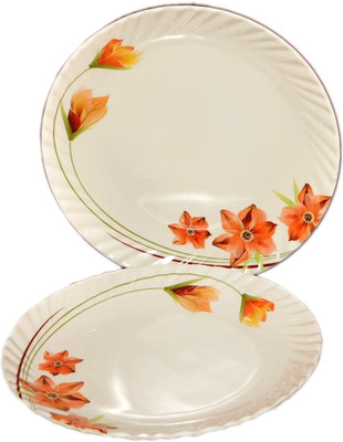 29% OFF on Flowerware Sunflower6 Printed Melamine Plate Set White, Pack of 6