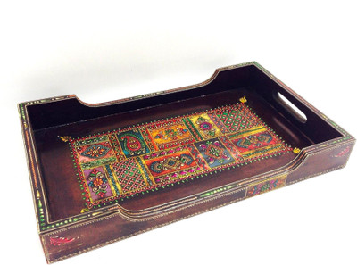 26% OFF on Shivay Arts Emboss Series Embossed Wood Tray Multicolor, Pack of 1 26% OFF on Shivay Arts Emboss Series Embossed Wood Tray Multicolor, Pack of 1