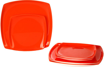 38% OFF on Saflona Simple and Elegant Solid Plastic Plate Set Red, Pack of 6 38% OFF on Saflona Simple and Elegant Solid Plastic Plate Set Red, Pack of 6