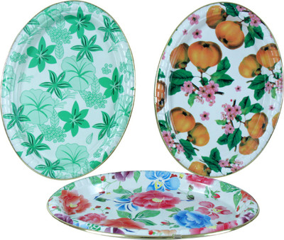 30% OFF on KBE Flower Printed Plastic Tray Set Multicolor, Pack of 3 30% OFF on KBE Flower Printed Plastic Tray Set Multicolor, Pack of 3