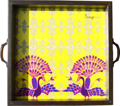 3% OFF on The Orange Sand JAMBORI DANCING PEACOCK Printed Wood Tray Pink, Blue, Pack of 1 3% OFF on The Orange Sand JAMBORI DANCING PEACOCK Printed Wood Tray Pink, Blue, Pack of 1