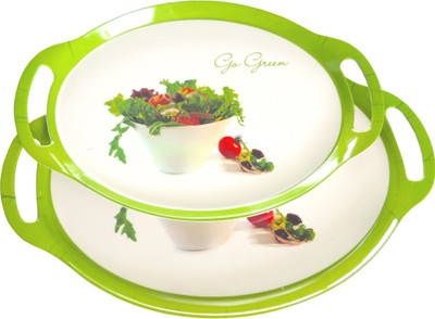 10% OFF on Homeeware Ovi Go Green Printed Melamine Tray Set Multicolor, Pack of 2 10% OFF on Homeeware Ovi Go Green Printed Melamine Tray Set Multicolor, Pack of 2