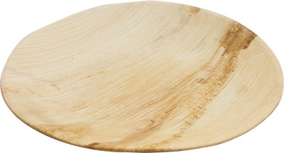2% OFF on Simply Urbane 11 Round Shape Dinner Debossed Wood Plate Brown, Pack of 25