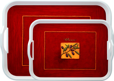 5% OFF on Superware Olive Printed Melamine Tray Set Red, White, Pack of 2 5% OFF on Superware Olive Printed Melamine Tray Set Red, White, Pack of 2