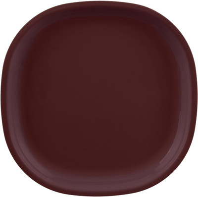 Signoraware Square Full Solid Plastic Plate Set Maroon, Pack of 6 Signoraware Square Full Solid Plastic Plate Set Maroon, Pack of 6