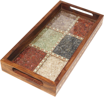 14% OFF on R S Jewels Handicraft Gemstone Serving Solid Wood Tray Multicolor, Pack of 1 14% OFF on R S Jewels Handicraft Gemstone Serving Solid Wood Tray Multicolor, Pack of 1