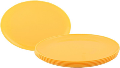 Shreya Impex Micro Dinner Solid Plastic Plate Set Yellow, Pack of 6 Shreya Impex Micro Dinner Solid Plastic Plate Set Yellow, Pack of 6
