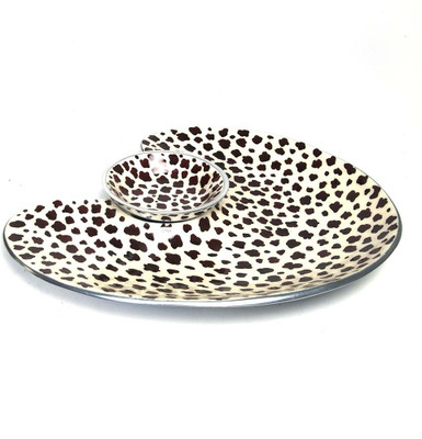 40% OFF on Indian Reverie Leopard Serving Tray/Bowl Printed Aluminium Dish Brown, White, Pack of 1 40% OFF on Indian Reverie Leopard Serving Tray/Bowl Printed Aluminium Dish Brown, White, Pack of 1