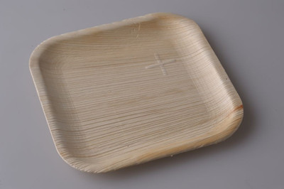 ArecaGoodPlates 200mm Square Hammered Wood Plate Beige, Pack of 100 ArecaGoodPlates 200mm Square Hammered Wood Plate Beige, Pack of 100