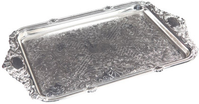 24% OFF on Queen Anne Silver Plated Tray - MOD0424 Silver, Pack of 1 Solid Silver Plated Tray Silver, Pack of 1 24% OFF on Queen Anne Silver Plated Tray - MOD0424 Silver, Pack of 1 Solid Silver Plated Tray Silver, Pack of 1