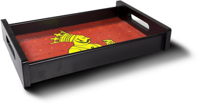 Mad(e) in India Royal Maharaja Serving Tray - Large Printed Wood Tray Mad(e) in India Royal Maharaja Serving Tray - Large Printed Wood Tray