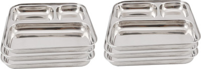 23% OFF on Ndura Pav Bhaji Plate Solid Stainless Steel Plate Set Silver, Pack of 6 23% OFF on Ndura Pav Bhaji Plate Solid Stainless Steel Plate Set Silver, Pack of 6