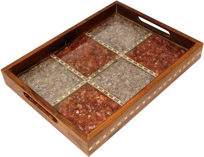 49% OFF on R S Jewels Handicraft Gemstone Serving Solid Wood Tray Multicolor, Pack of 1 49% OFF on R S Jewels Handicraft Gemstone Serving Solid Wood Tray Multicolor, Pack of 1