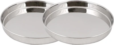 29% OFF on Ndura Khumcha Coil 12 Solid Stainless Steel Plate Set Silver, Pack of 2