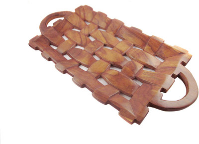 33% OFF on Pindia Beautiful Fancy Patterned Solid Wood Tray Brown, Pack of 1 33% OFF on Pindia Beautiful Fancy Patterned Solid Wood Tray Brown, Pack of 1