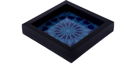 30% OFF on Sangu Studio Boutique Designer Sand Stone Tile Serving Solid Wood Tray Multicolor, Pack of 1